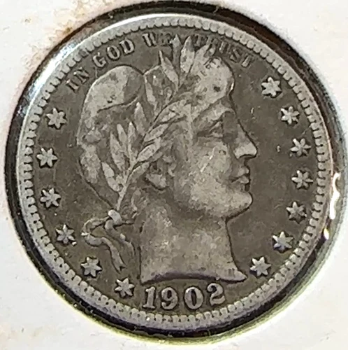 1902 Barber Quarter Nice Original Choice VF CHRC