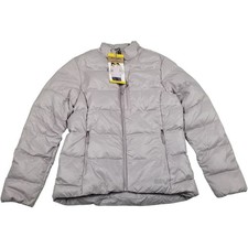 Eddie Bauer Women's Medium Down Packable Jacket Storm Repel Zip Pockets - Lilac