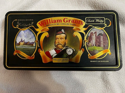 William Grant's Miniature Collection Advertising Tin Box Scotch Whiskey B1