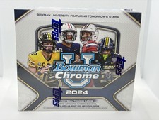 2024 Bowman University Chrome Football Hobby Jumbo Box