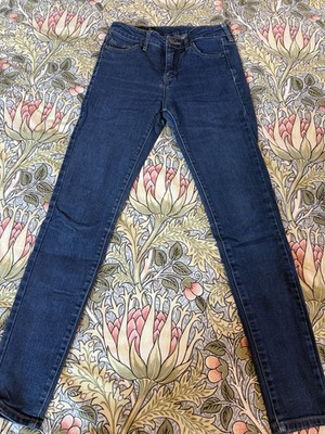Armani Exchange Women s Dark Wash Blue Denim Skinny Jeans Mid Rise 5-Pocket