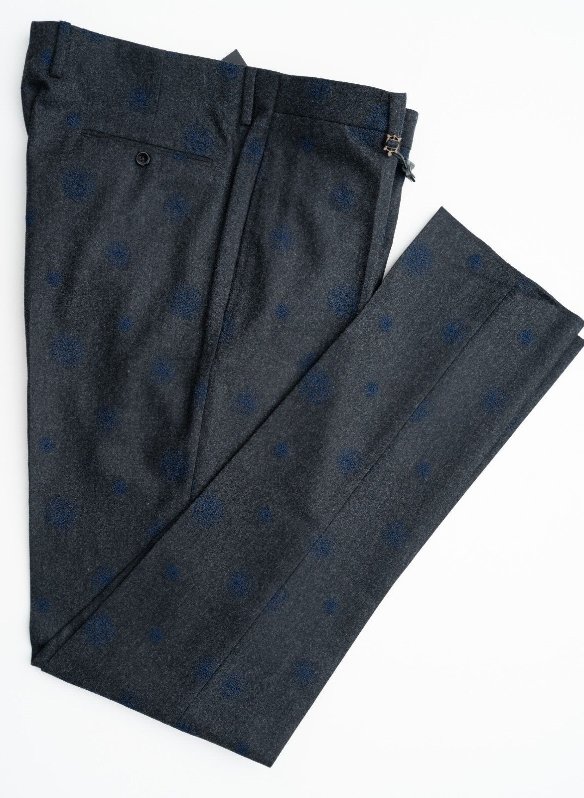 Бренд NWT INCOTEX Slowear, серые приталенные брюки из шерсти Super 100s, 36 (EU 52)