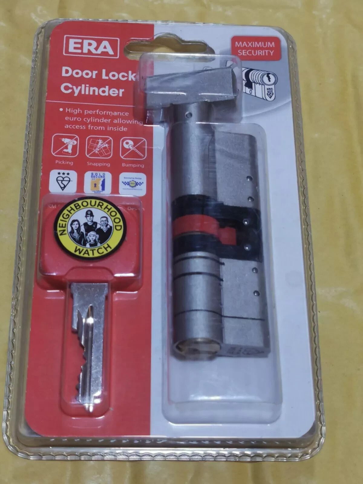 Era Fortress 3* Maximum Security Cylinder 40/40 Anti Snap 3* Thumb Turn 40mm