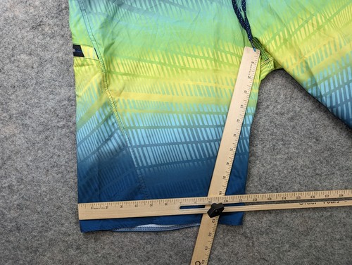Billabong Boardshorts Mens 34 Blue Yellow Striped Recycler Fluid Pro Swim Shorts - Picture 4 of 13