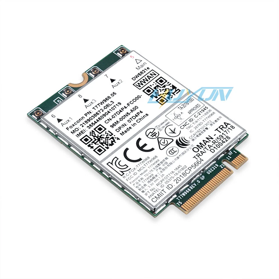 Dell Latitude 5420 5424 7424 T77W968 DW5821e Snapdragon X20 LTE PH6K2 C0RVH CARD - Image 2 of 4