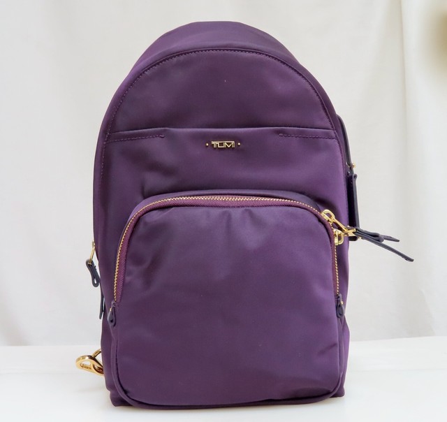 tumi purple backpack