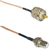 RG316 PL259 UHF Male to F FEMALE RF Cable Rapid-SHIP LOT