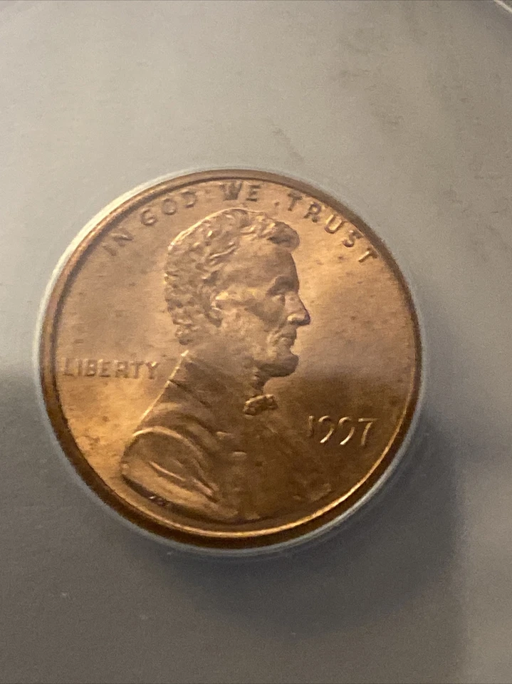 1997 DBL EAR Lincoln Cent ANACS MS65RED - Image 4 of 4