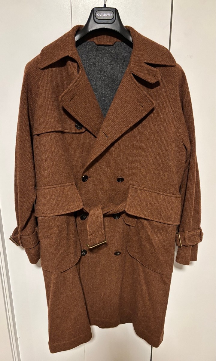ジャケット・アウター S.E.H KELLY TRENCHCOAT S.E.H Kelly Trench Coat/ Overcoat in Bedford Cord Russet - Large