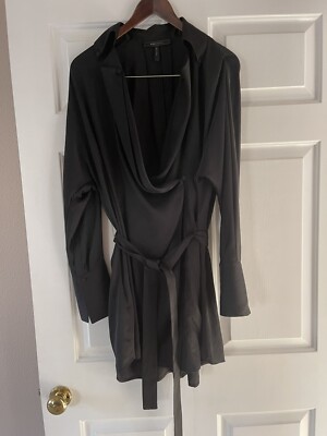 bcbgmaxazria shirt dress Cotton Eyelet Ruffle Shirt Dress