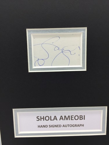 RARE Shola Ameobi Newcastle Signed Photo Display + COA AUTOGRAPH v SUNDERLAND - Picture 3 of 3