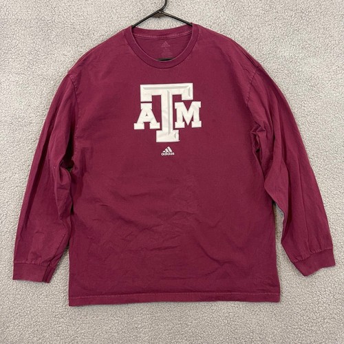 Adidas Texas A&M Shirt Men’s size XL Long Sleeve Red NCAA Texas Aggies Shirt