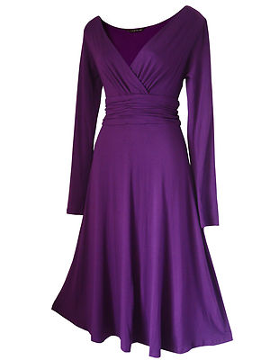 VINTAGE STYLE LONG SLEEVED CALF LENGTH EVENING FORMAL PARTY DRESS SIZES 8 - 26 | eBay VINTAGE STYLE LONG SLEEVED CALF LENGTH EVENING FORMAL PARTY DRESS SIZES 8 - 26 | eBay