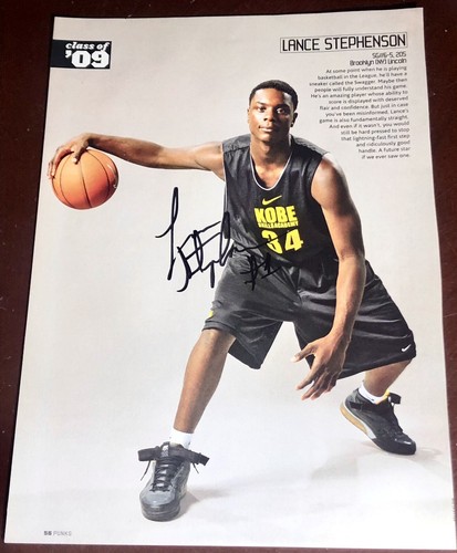 LANCE STEPHENSON Indiana Pacers NBA auto autograph basketball magazine pg. photo - Picture 5 of 6