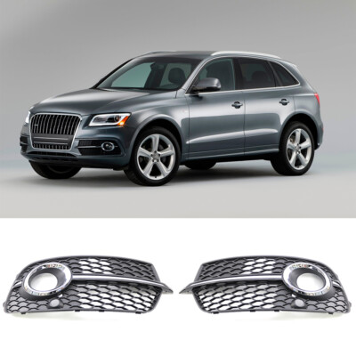 für Audi 13-16 Q5 S Line Front Stoßstange Nebelscheinwerfer Gitter Grill Chrom