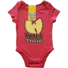 Image of Wu Tang Clan Kids Baby Grows-Wu Tang Clan Logo-Official-Rock Band Baby Bodysuits
