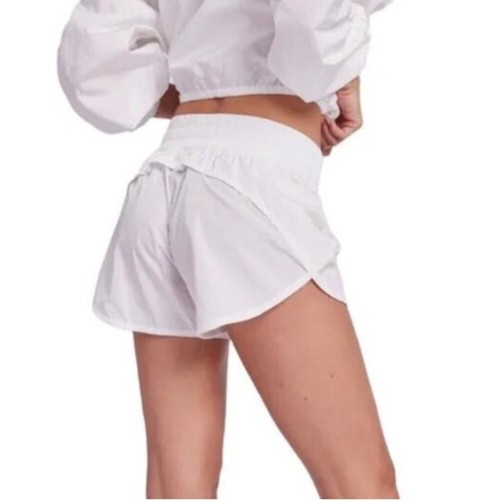 Onzie Yoga Flow Nylon White Parachute Shorts Womens Medium / Large