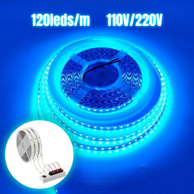 220V/110V LED-Streifenlichter 120 LEDs/m Flexibles LED-Band ohne Netzteil
