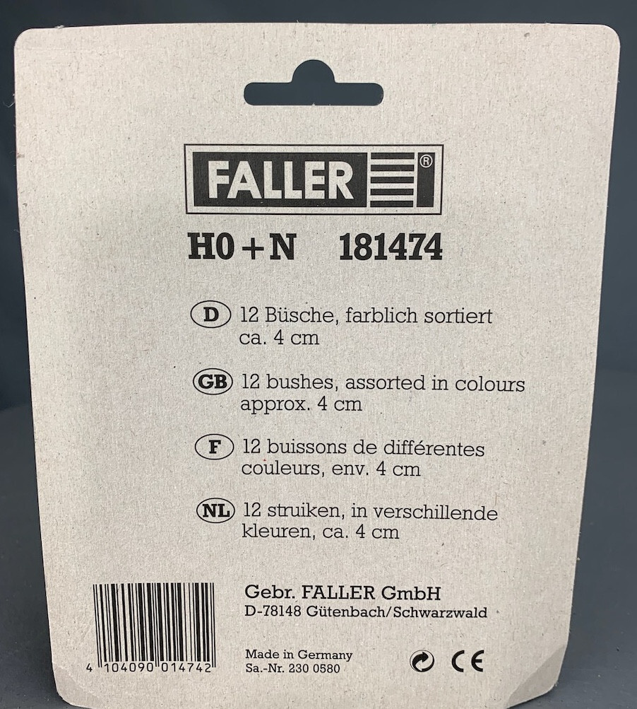 HO & N 181474 Faller Bush Assortment pkg 12 HO3503 | eBay