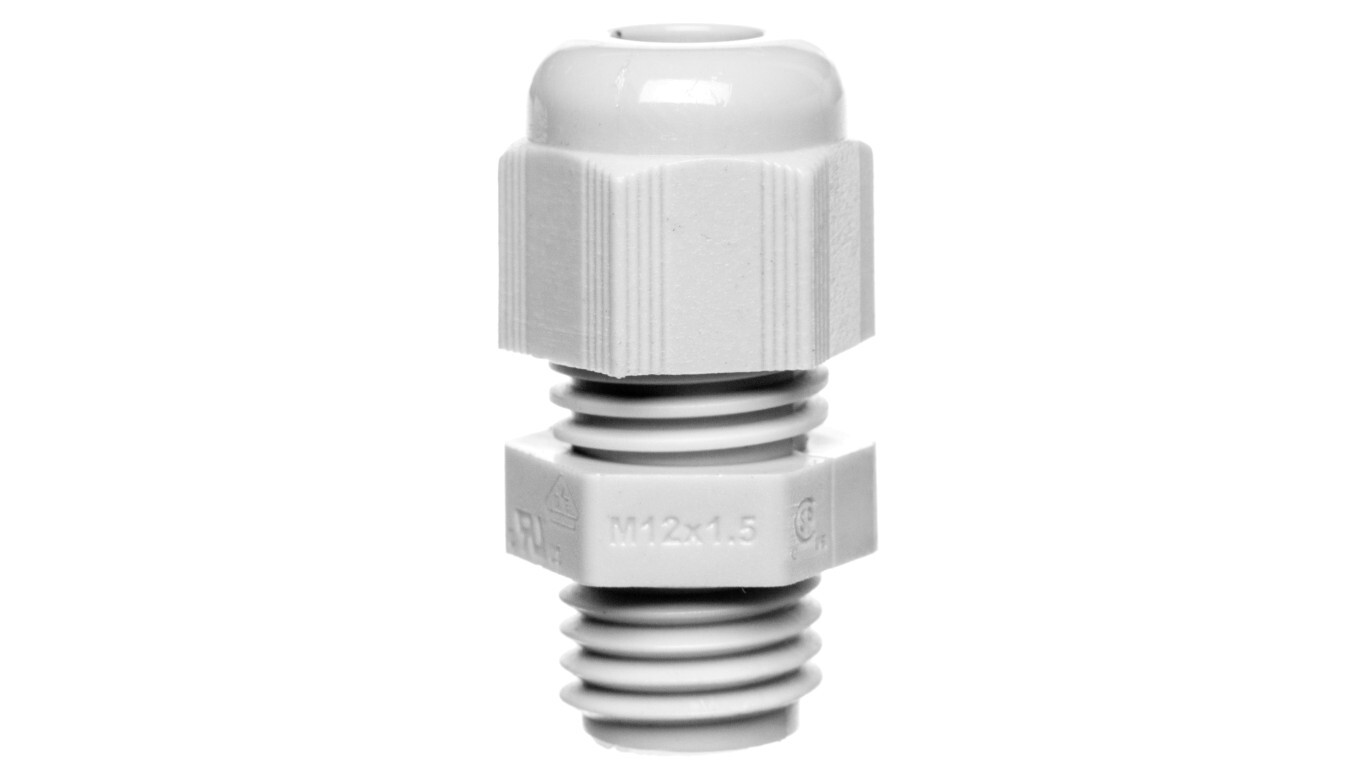Polyamide cable gland M12 IP68 HELUTOP HT-M12 light gray 93908 /T2UK