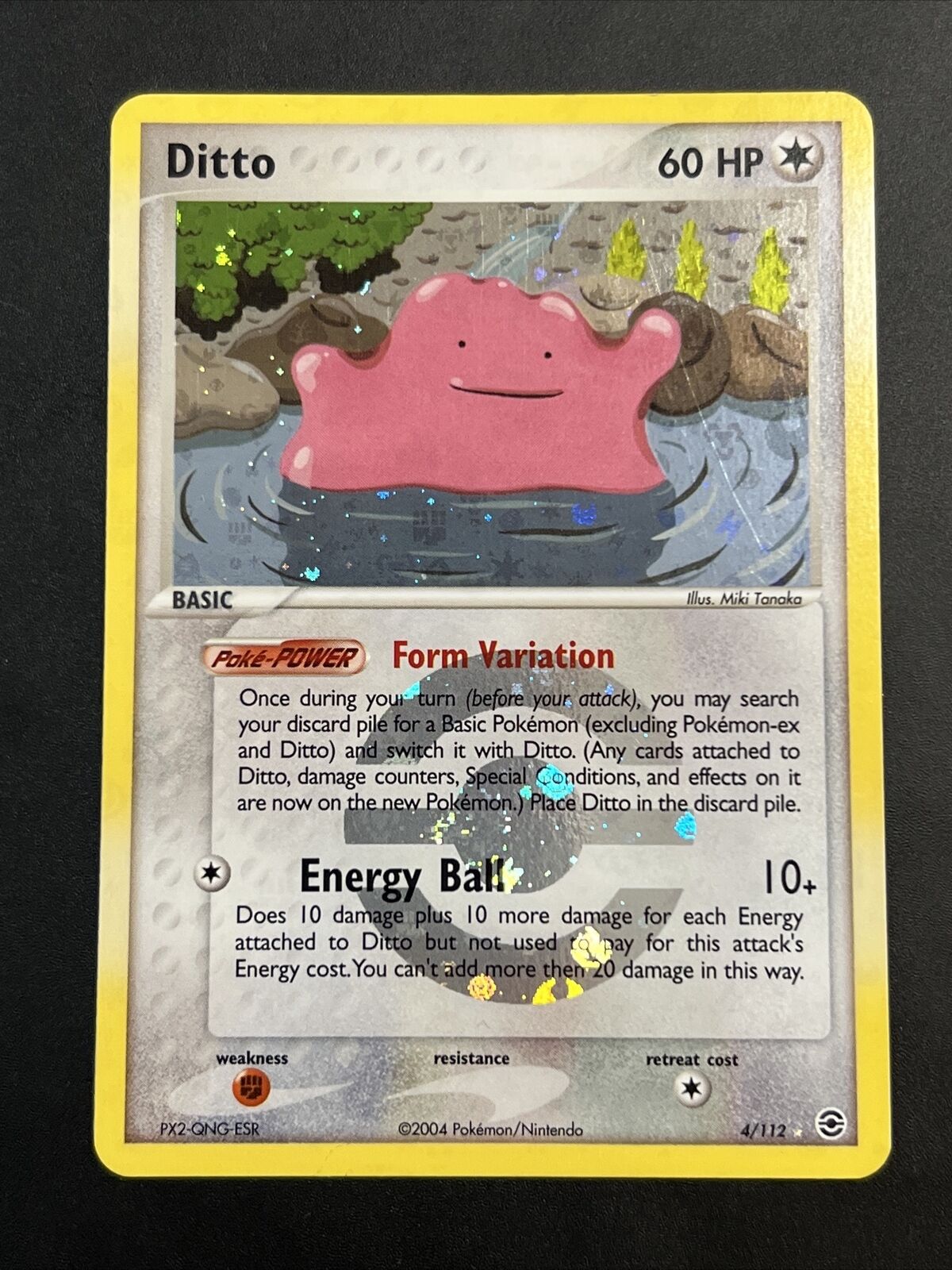 2004 Nintendo Pokemon Ex Fire Red Leaf Green Ditto-Holo