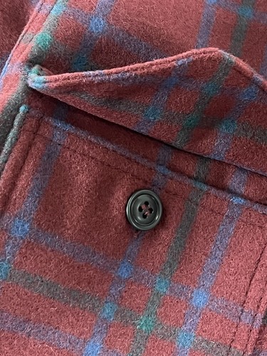 FILSON SEATTLE WOOL JAC-SHIRT DEEP RED BLUE GREEN M NWT US MADE - Picture 5 of 14