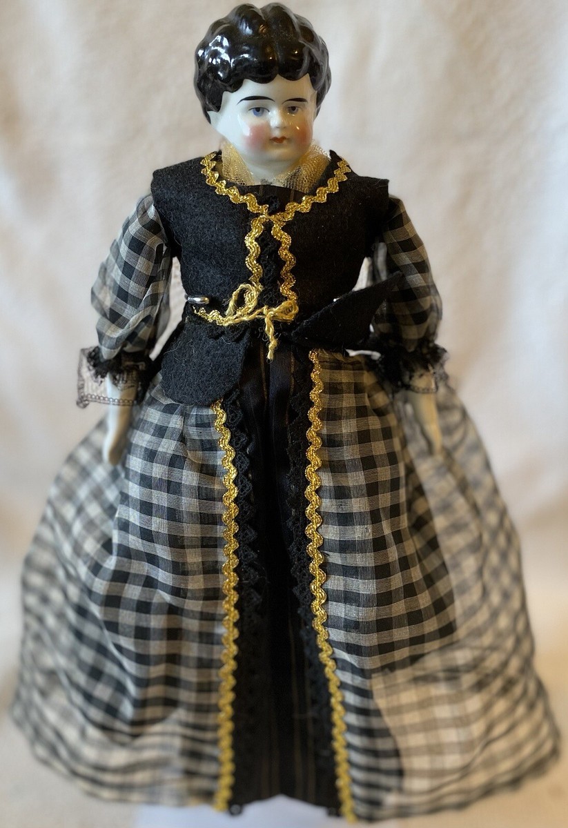 1890 China Head Doll W/Orig Body 13” Dressed Beautifully | eBay