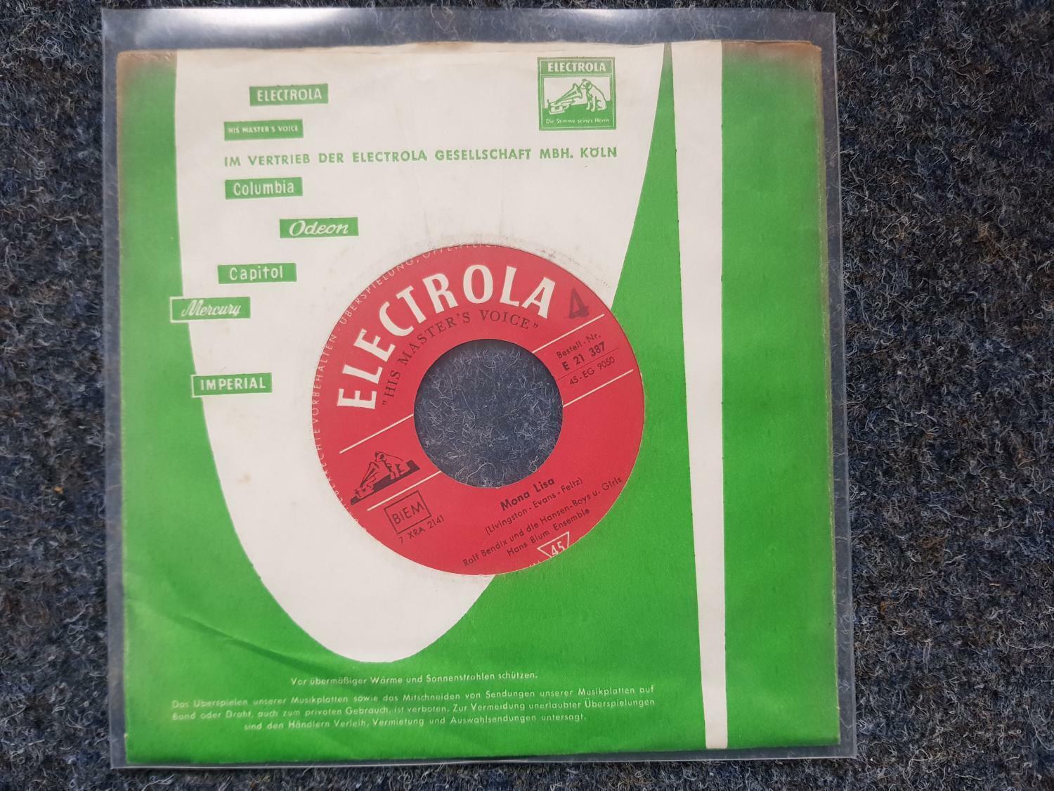 7"" Single Vinyl Ralf Bendix - Glencannon Song/ Mona Lisa