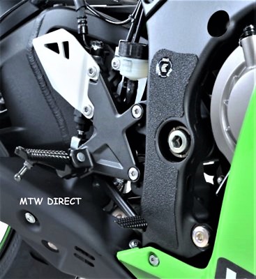 R&G RACING 4 PIECE BLACK BOOT GUARD KIT for Kawasaki ZX10-R (2019