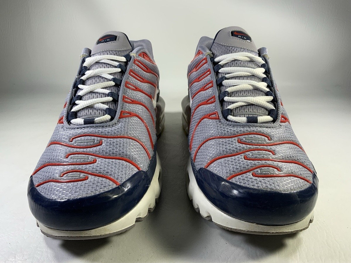 Nike Air Max Plus USA Cement Grey Red Summit White Mens Size 10 