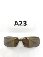 Vintage Kenneth Cole Rimless Metal Sunglasses gold brown lens