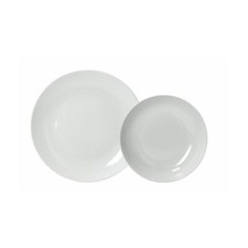 Servizio Piatti 12 pezzi Metropolis per 6 Persone Porcellana Bianca Tognana