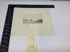 ART PAPER ETCHING PLATE Original BY I. IWILL A.FAUNA PROOF THE SEA PORT SAILING