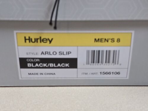 Hurley Arlo Men's Slip On Athletic Shoes Sneakers Size 8 - Black (NWB) - Picture 2 of 6