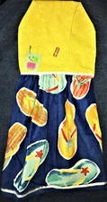 **NEW** Handmade Flip Flops Kitchen Hand Towel #2232