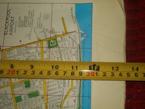 Vintage BLACKPOOL England 1982 STREET Plan & Color MAP Brochure 29" x 12" - Picture 14 of 24