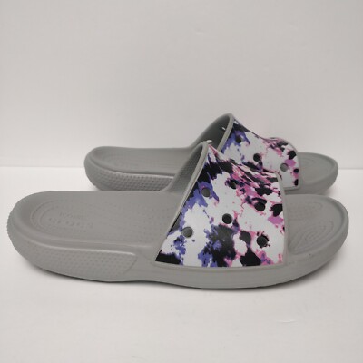 Crocs Classic Tie Dye Mania Iconic Comfort Slides Sz Men's US 10