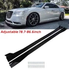 For Chrysler 300S 300C Adjustable Side Skirt Rocker Splitter Panel Lip Gloss Blk