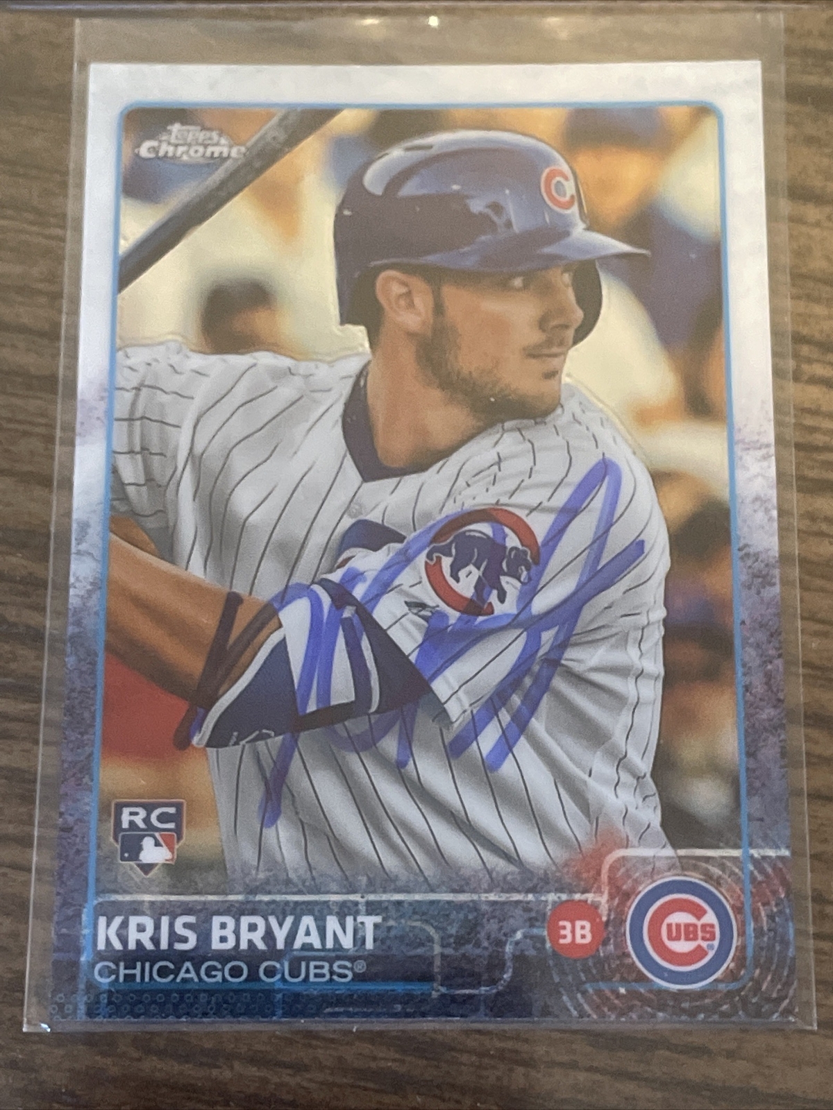 KRIS BRYANT 2015 TOPPS CHROME ROOKIE AUTOGRAPHED AUTO signed RC Cubs HOF