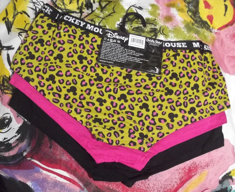 3 BRAGAS CORTAS DISNEY BREVEMENTE DECLARADAS 43MK901W1HZA NEGRAS MICKEY MOUSE ALGODÓN PARA NIÑOS M Foto 2 de 2