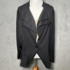 Hybrid Company Women's Casual Work Double Lapel Single Button Peplum Blazer