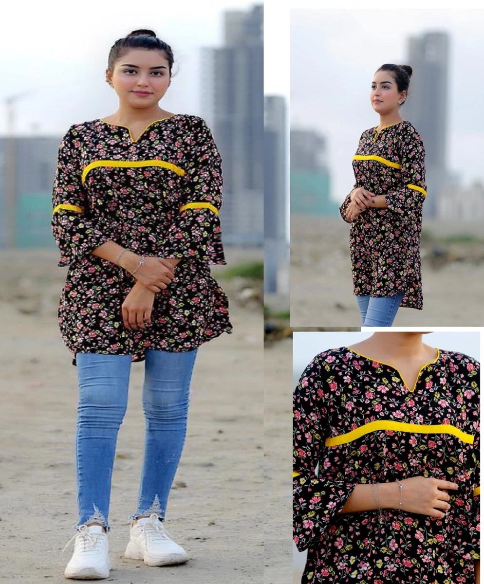 indian short kurti tops