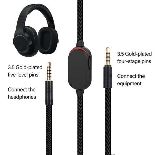Braide Nylon Audios Cable for G433 G233 GPRO X Clear Sound Transmission - Afbeelding 2 van 7