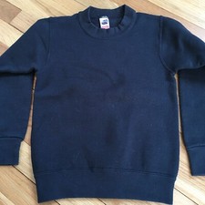 VTG 90s Fruit of the Loom Boys Crew Sweatshirt USA Black 10-12