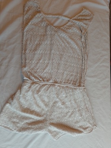 Women's Playsuit New Look Size M Lace White 26 - Picture 11 of 12