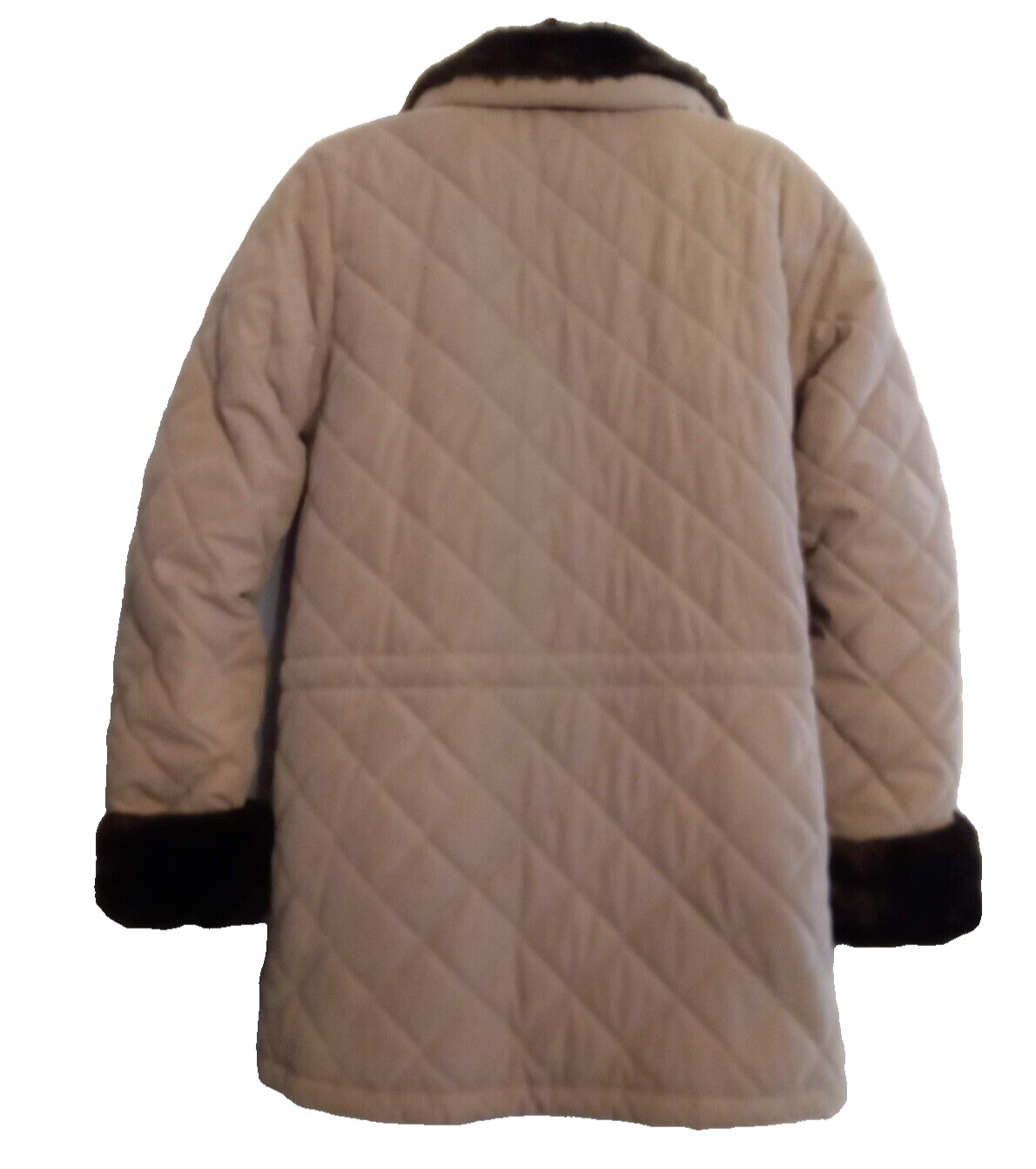 Basic Editions Quilted Jacket size Med Beige Quil… - image 2