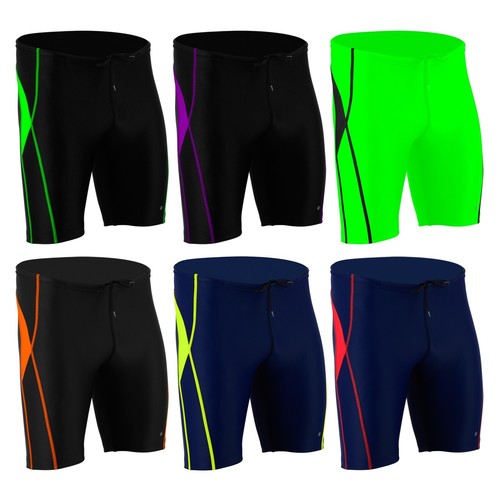 ACCLAIM Fitness Hangzhou Mens Compression Swimming Jammer Nylon Lycra Shorts - Afbeelding 1 van 21