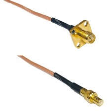 RG316 RP-SMA Female Flange to SMB MALE RF Cable Rapid-SHIP LOT