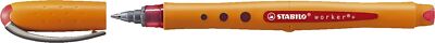 Tintenroller worker  fine, 0,3 mm, rot