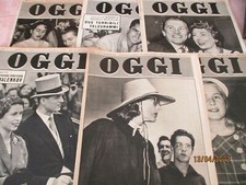 8 Riviste "Oggi" - anni '40/50/60 - tutte le foto